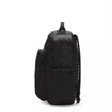 Kipling SEOUL, großer Rucksack, Signature Emb (schwarz), Laptoprucksack 15 Zoll mit viel Stauraum