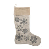 Bloomingville Ahsan Deko Weiß Baumwolle Weihnachtsstiefel zum Aufhängen