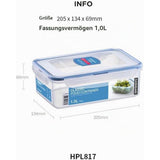 LocknLock Frischhaltedosen 4er Set, 2 x 0,8 L + 2 x 1 L, BPA-frei, Auslaufsicher