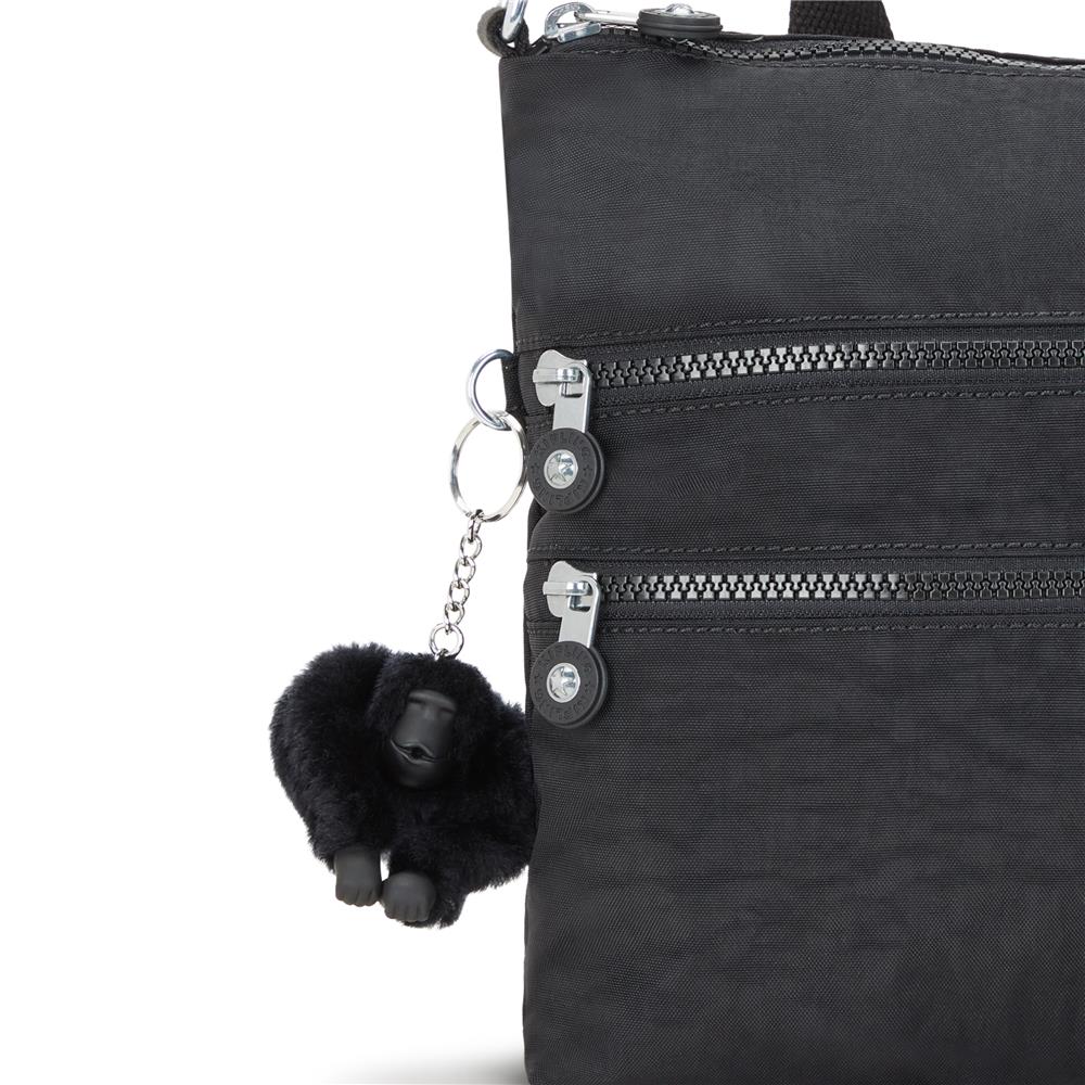 Kipling ALVAR, Mittelgroße Umhängetasche, Black Noir (schwarz), 5L, Schultertasche