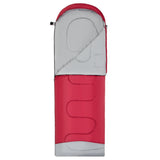 NILS CAMP Schlafsack Größe L Dunkelrot-Grau - Mumienschlafsack für Outdoor, Trekking & Camping