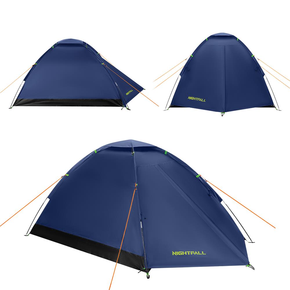 NILS CAMP Nightfall Zelt für 2 Personen in Dunkelblau - leichtes Campingzelt für Trekking, Berge & Outdoor