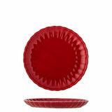 Bloomingville Latina Teller, Rot, 20 cm, Steingut, dänisches Design