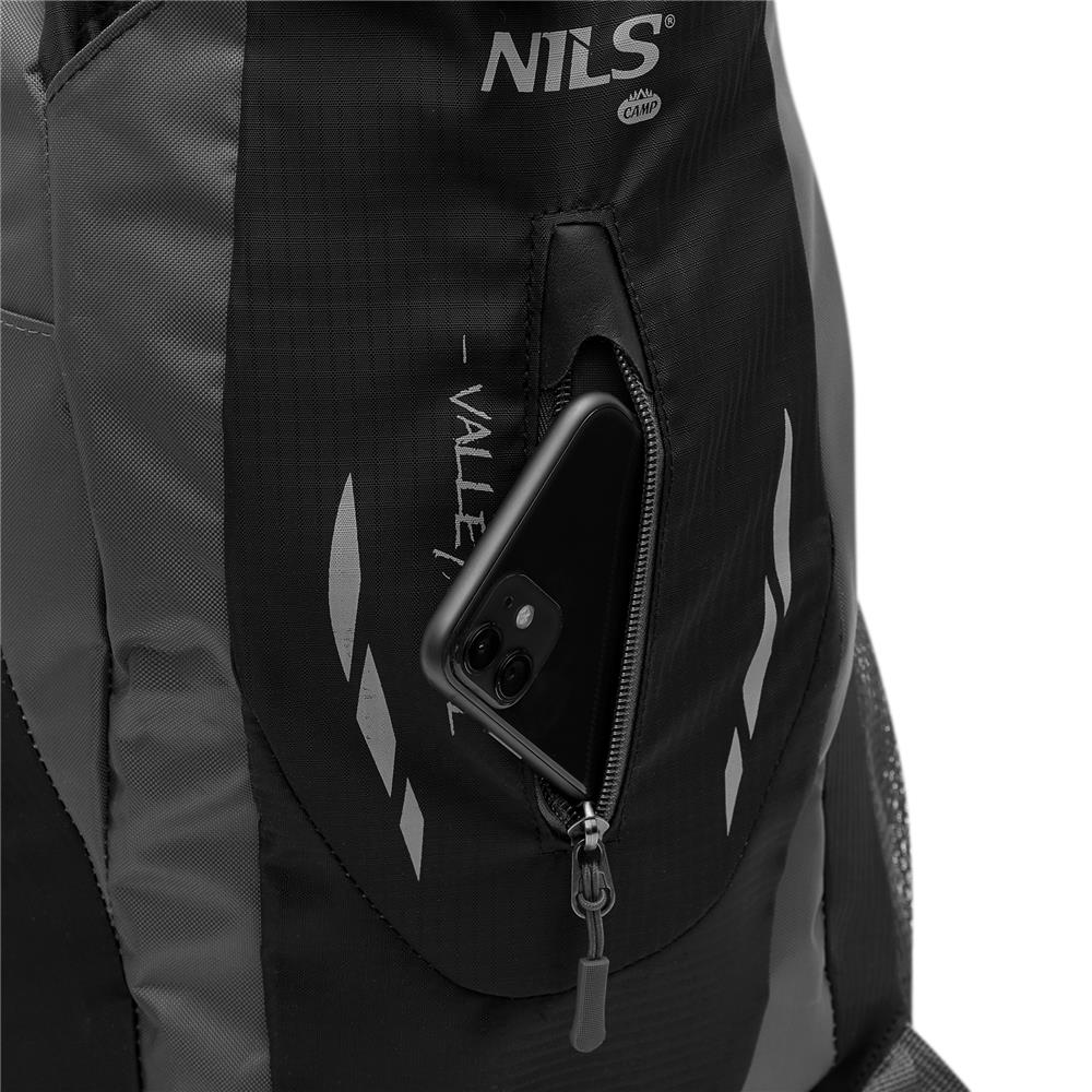 NILS CAMP Trekkingrucksack Valley 40L Schwarz - Outdoor Rucksack Wandern Camping