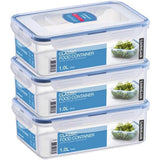 LocknLock Frischhaltedosen 3 x 1 L, stapelbar, auslaufsicher, BPA-frei