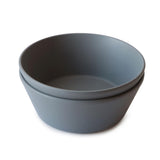 Mushie Kinderschüssel 2er Set, Smoke, rund, BPA-frei