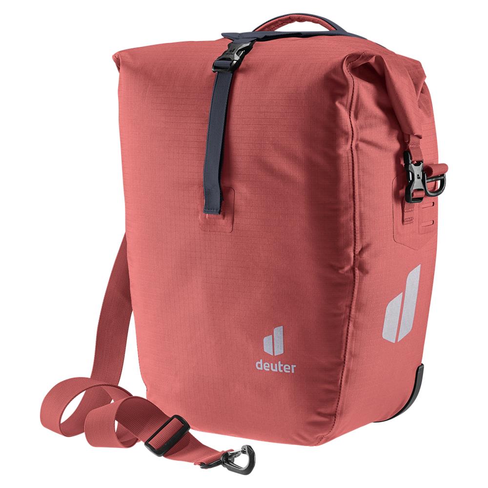 deuter Weybridge, Fahrradtasche, redwood (rot), 20L+5L, mit Bagfix-Halterung