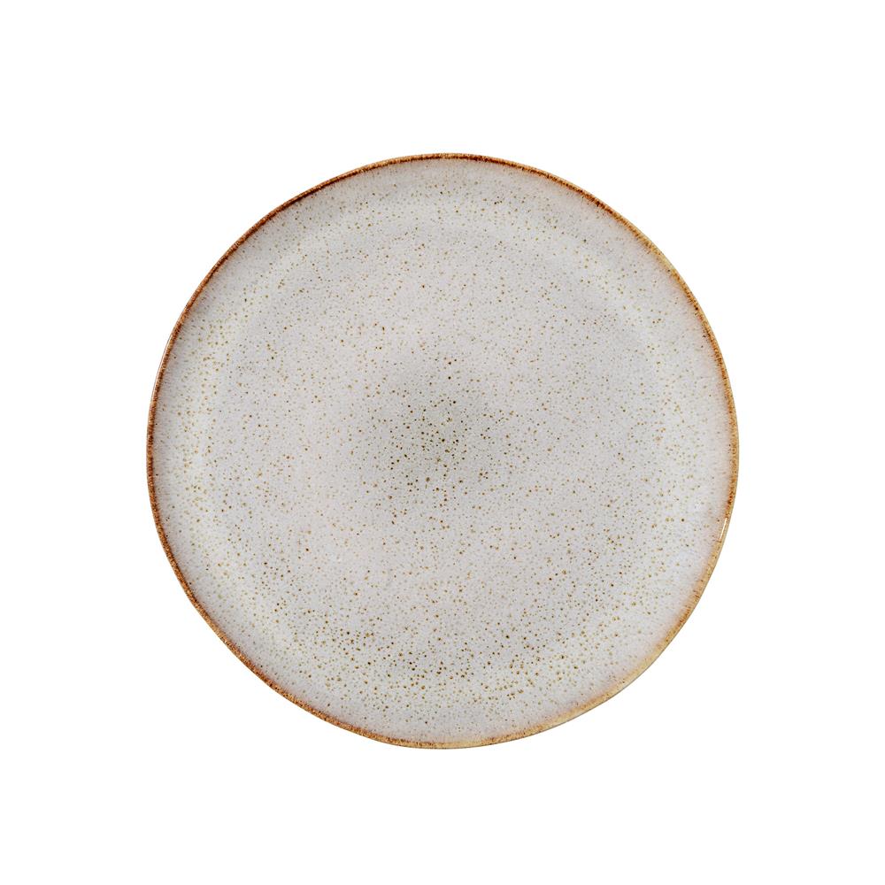 Bloomingville Sandrine Teller, Natur, 22cm, Steingut, dänisches Design