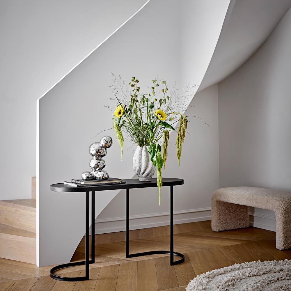 Bloomingville Bobbie Bank aus Bouclé in Natur – gepolsterte Sitzbank fürs Wohnzimmer