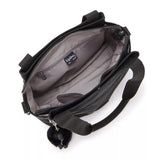 Kipling ELYSIA, mittelgroße Schultertasche, Black Noir (schwarz), Umhängetasche mit vielen Fächern