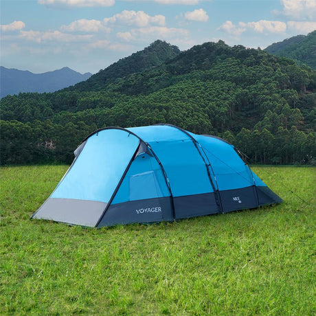 NILS CAMP Voyager Zelt für 4 Personen - Campingzelt mit Vorraum für Outdoor, Trekking & Familie