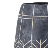Bloomingville Mahi Deko Vase, Schwarz, Keramik D16xH25 cm