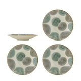 Bloomingville Bethany Teller 4er Set D13,5 cm bunt - Steingut Teller mit Punktmuster Tischdeko
