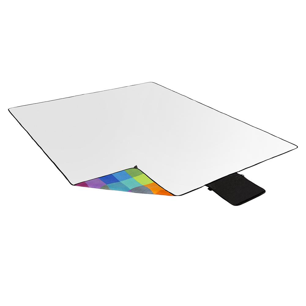 NILS CAMP Picknickdecke Bunt karriert 250x200 cm - große Outdoor Decke für Strand, Garten & Camping