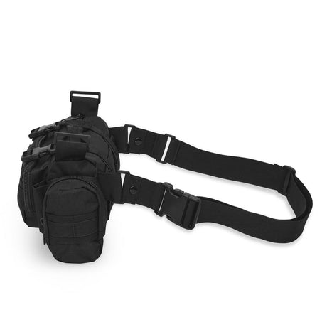 NILS CAMP Hüfttasche XL 5L in Schwarz - taktische Gürteltasche für Outdoor, Alltag & EDC