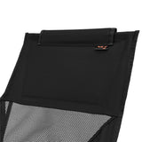 NILS CAMP ultraleichter Klappstuhl in Schwarz - kompakter Campingstuhl mit hoher Rückenlehne