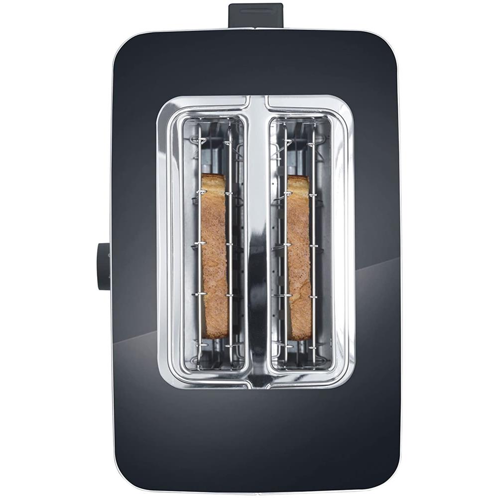 GRAEF TO62 2-Scheiben-Toaster Schwarz Brötchenaufsatz Auftaufunktion wärmeisoliertes Gehäuse