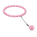 Hula Hoop Reifen mit Gewicht und Massagefunktion verstellbar Rosa | HMS HHW02