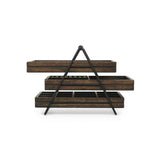 Umbra Terrace Schmucktablett Holz Schmuckkästchen mit drei Schubfächer für Ringe Armbänder Ketten Uhren und Mehr