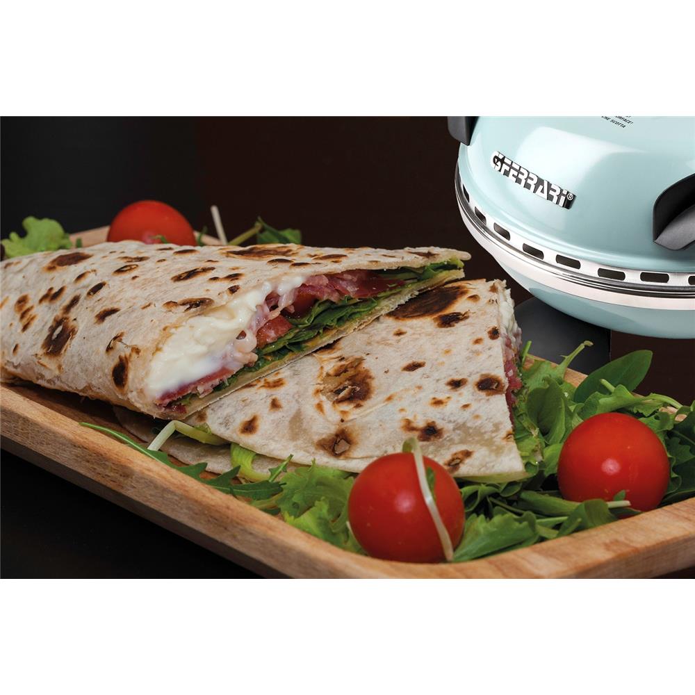 G3Ferrari elektrischer Pizzaofen Delizia 1200 W für Pizza Ø 31cm cool blue Pizzamaker mit feuerfestem Naturstein - Limitierte Edition