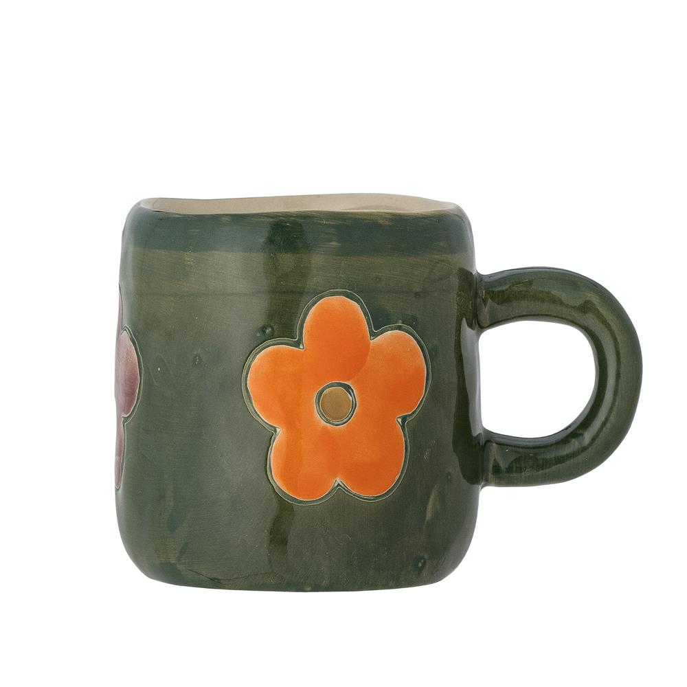 Bloomingville MINI Addy Tasse in Grün 130ml aus Steingut für Kinder