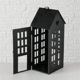 BOLTZE Laterne Alamo Haus 3er Set Indoor Schwarz Metall
