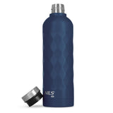 NILS CAMP Trinkflasche 750 ml Edelstahl blau isoliert für Outdoor Reisen Sport