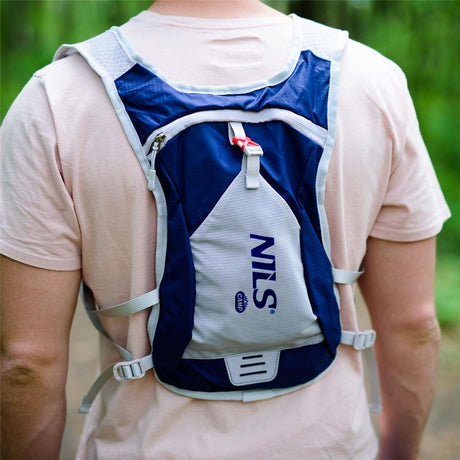 NILS CAMP Laufrucksack Tripper 10L Blau - Outdoor Rucksack Joggen Wandern Fahrrad