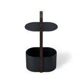 Umbra Bellwood Beistelltisch mit Ablagefläche und Kabelkanal in Schwarz/Walluss