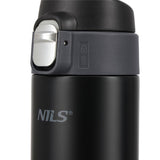 NILS Thermobecher 500 ml Edelstahl schwarz auslaufsicher für Camping Reisen Alltag
