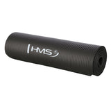 Yogamatte 183 x 61 x 1,2 cm Fitnessmatte Schwarz Gymnastikmatte rutschfest | HMS YM07