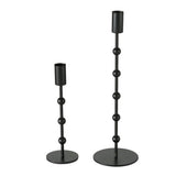 BOLTZE Kerzenleuchter Kimberly, 2-teiliges Set im Modernen Design aus Metall in Schwarz