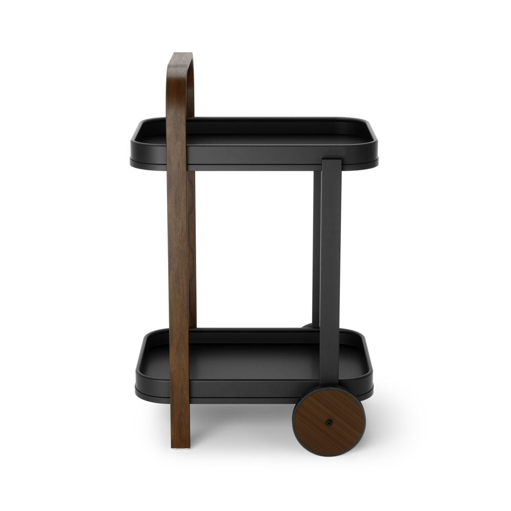Umbra Bellwood Barwagen, Aufbewahrungswagen, Servierwagen in Schwarz/Walnuss