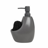 Umbra Joey Seifenspender 590 ml mit Schwammhalter aus Keramik Anthrazit