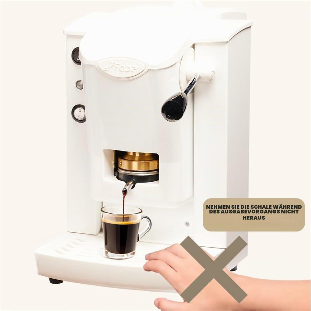 Faber Coffee Machines Slotplast Pure White ESE Pad Espressomaschine Padmaschine