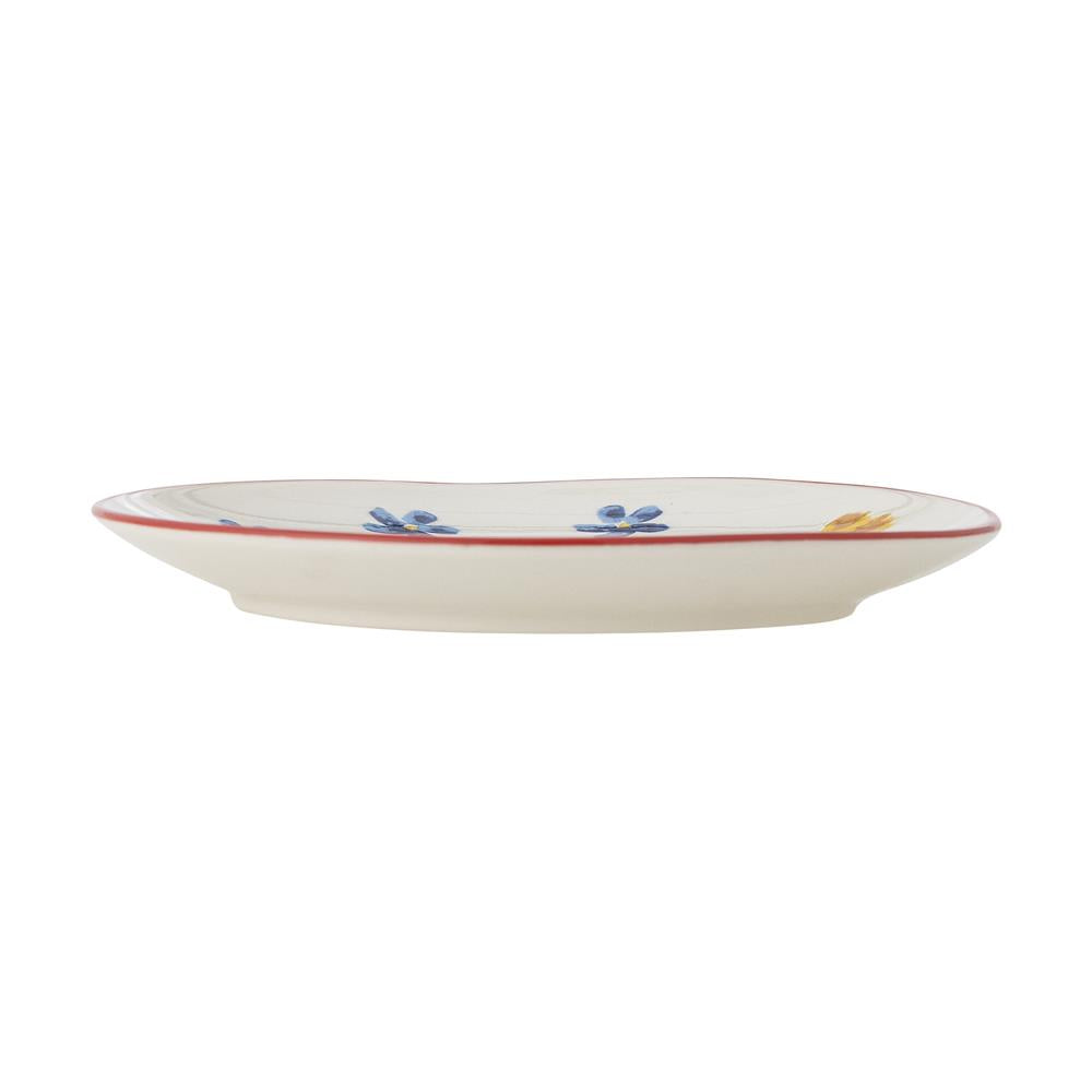Bloomingville Lindsay Teller 4er Set D15 cm bunt - Steingut Teller mit Blumenmuster für Tischdeko