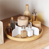 Umbra Bellwood Drehbarer Organizer, Lazy Susan Drehteller in Weiß/Natur