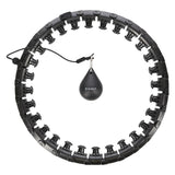 Hula Hoop Reifen Plus Size mit Gewicht und Massagefunktion Schwarz | HMS HHW12