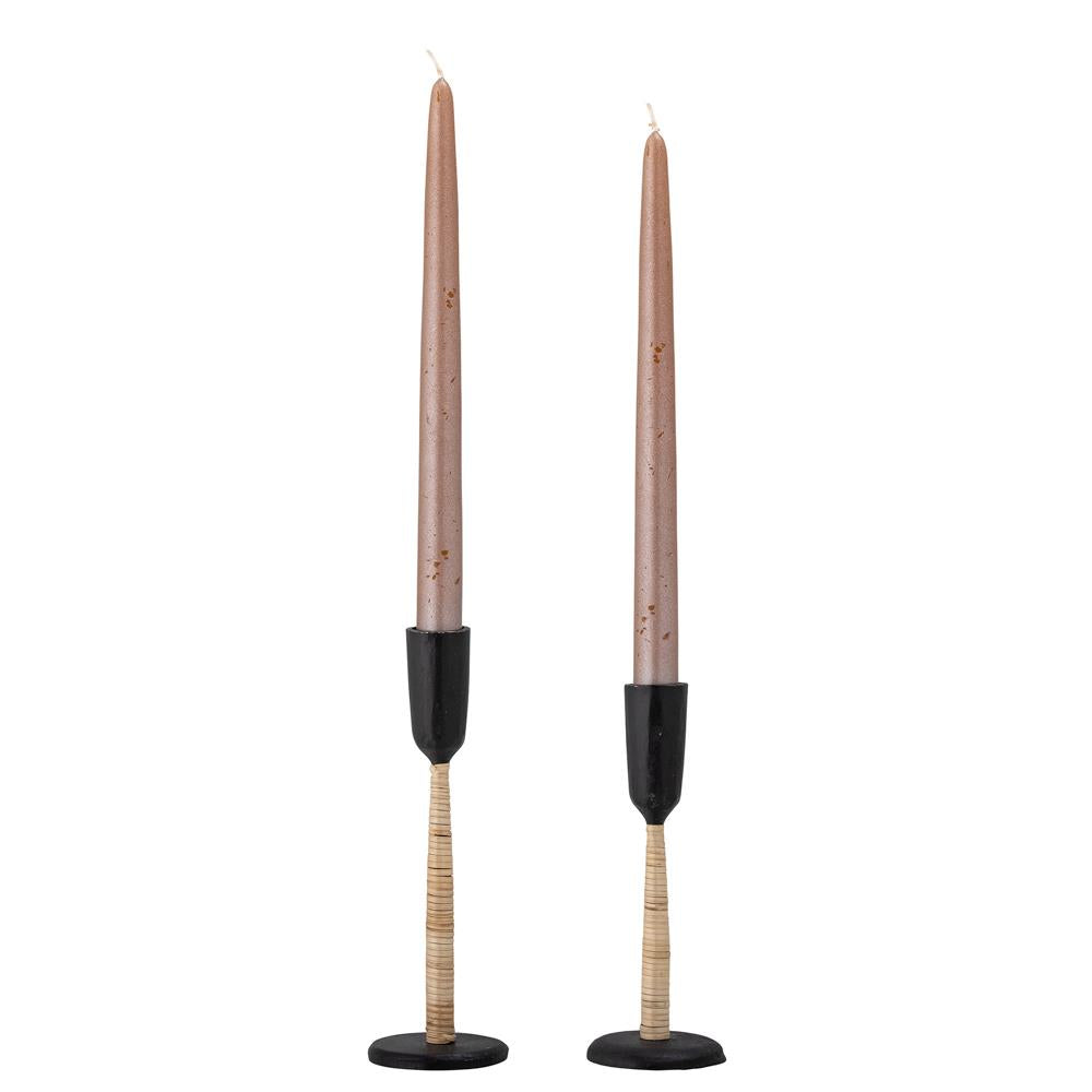 Bloomingville Kesha Kerzenhalter schwarz aus Metall – 2er Set Kerzenhalter für Wohnzimmer & Tischdeko