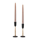 Bloomingville Kesha Kerzenhalter schwarz aus Metall – 2er Set Kerzenhalter für Wohnzimmer & Tischdeko