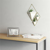 Umbra Prisma Geometrischer Bilderrahmen 20 x 15 x 7 cm zum Aufhängen oder Aufstellen Chrom Silber