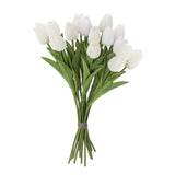 Bloomingville Tulip Blumenstrauß Tulpen in Weiß Kunstblumen Deko Strauß 32 cm