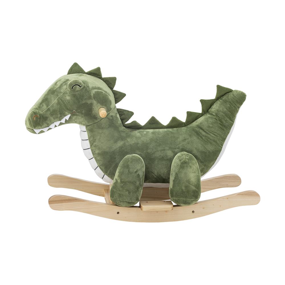 Bloomingville MINI Arnie Schaukeltier Krokodil Grün Polyester 70cm