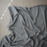 Mushie Gestrickte Babydecke Pointelle, Gray Melange, aus 100% Bio-Baumwolle