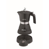 Ariete Moka Aroma Elektrische Espressokanne, Schwarz, 2-4 Tassen, für Mokka nach italienischer Art