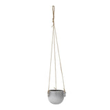 Bloomingville Nilou Blumentopf, hängend, Grau, Steingut D11xL50xH7,5 cm