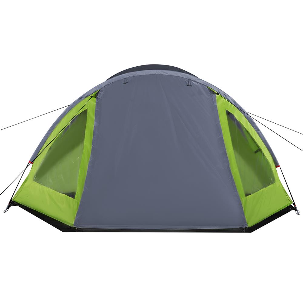 NILS CAMP Discovery Zelt für 4 Personen in Grün-Grau - Campingzelt mit Vorraum für Outdoor & Familie