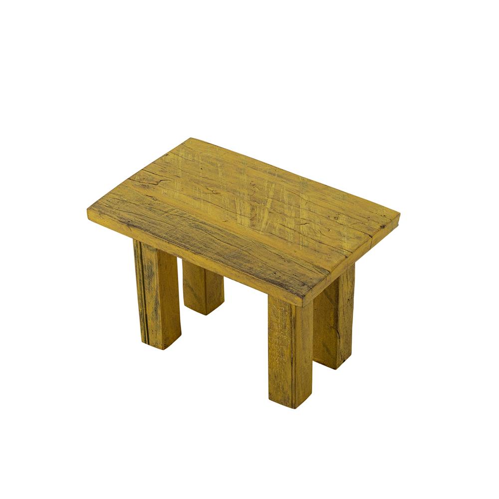 Bloomingville Porir Sockel gelb - Holz Podest aus recyceltem Holz für Wohnzimmer & Deko