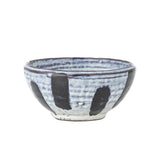 Bloomingville Ever Schale aus Steingut in Blau D9 x H4,5 cm – 4er Set Dipschalen für Tischdeko