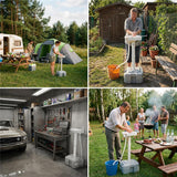 NILS CAMP Camping Waschbecken mobil mit Pumpe 20L für Camping Outdoor Reisen